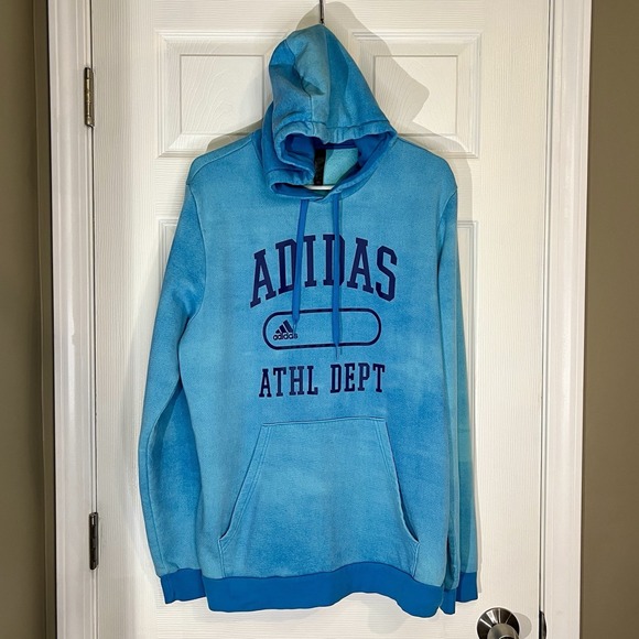 adidas Other - Adidas Sweatshirt Mens Large Blue‎ Fade Fleece Activewear Athleisure Hoodie